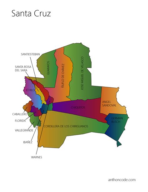 Mapa de Bolivia, departamentos y provincias para colorear ...