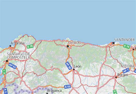 Mapa De Carreteras De Asturias | Mapa De Rios