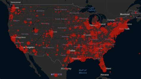 Mapa de casos y muertes por estado por coronavirus en USA ...