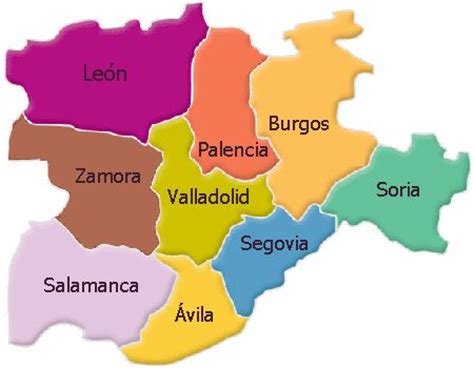 Mapa de Castilla y León | Castilla leon, Mapas, Burgos