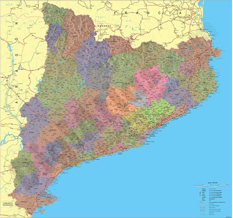 Mapa de catalunya  cataluña