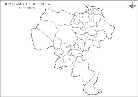 Mapa de Cauca Colombia | Departamento con Municipios y Ciudades