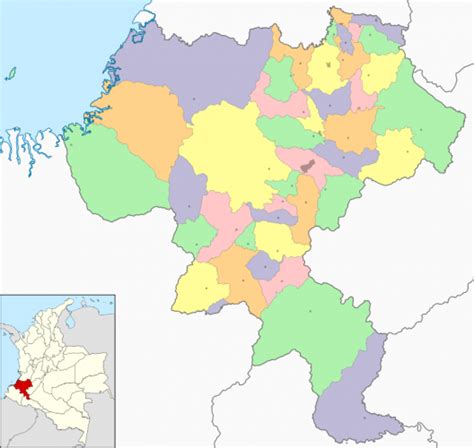 Mapa de Cauca Colombia | Departamento con Municipios y Ciudades