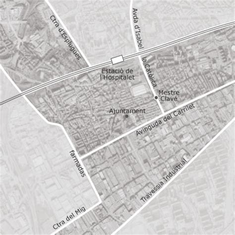 Mapa de Centre, Hospitalet de Llobregat: locales o naves ...