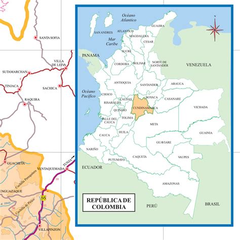 Mapa de Cundinamarca – Mapas Cartur Mapas fisicos politicos de colombia ...
