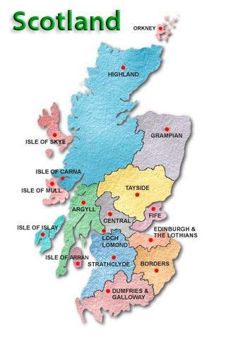 Mapa de Escocia | Mapas del mundo, Edimburgo y Mapas