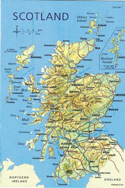 Mapa De Escocia Para Imprimir | Mapa | Escocia, Mapa del ...