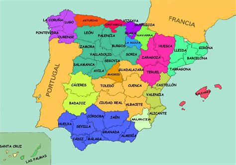 Mapa de España por Provincias | Mapa Espana País Ciudad Región