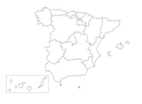 Mapa de España ⊛ Político Físico Mudo Con Nombres » Para ...