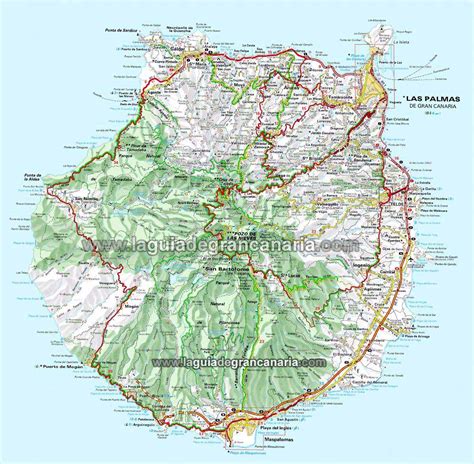 Mapa de Gran Canaria   Islas Canarias