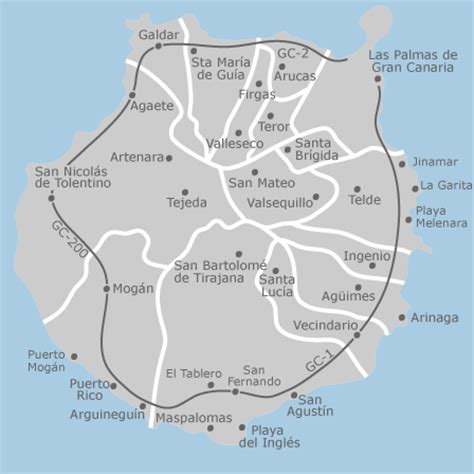 Mapa de Gran Canaria, Las Palmas — idealista