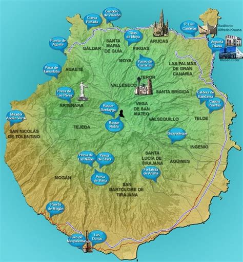 Mapa De Gran Canaria Para Colorear