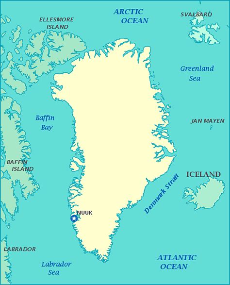 Mapa de Groenlandia   Geografia moderna
