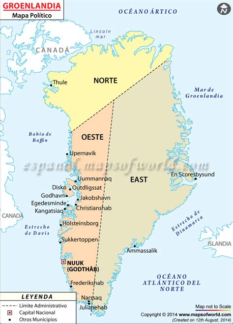 Mapa de Groenlandia | Mapas geograficos, Mapa paises y Mapas