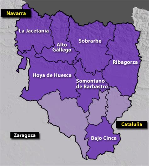 Mapa de Huesca