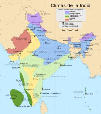 Mapa De La India Y Sus Limites
