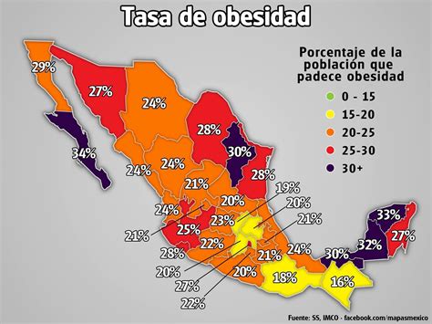 Mapa de la obesidad en México  2012  : mexico