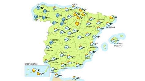 Mapa de la previsión del tiempo del 31 de diciembre de ...