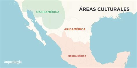 mapa de las tres areas culturales del mexico antiguo ...
