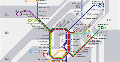 Mapa de Líneas de Cercanías de Madrid   edición febrero 2018 | es por ...