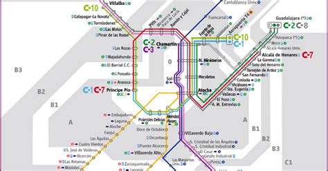 Mapa de Líneas de Cercanías de Madrid   edición noviembre 2018 | es por ...