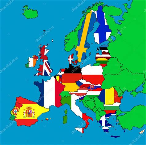 Mapa de los países miembros de la UE — Foto de Stock ...