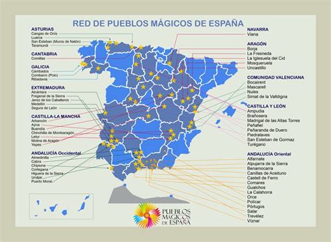 MAPA DE LOS PUEBLOS MÁGICOS DE ESPAÑA  oficial  | Pueblos ...