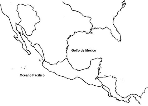 Mapa De Mesoamerica Aridoamerica Y Oasisamerica Para Colorear