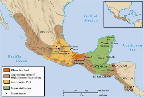 Mapa de Mesoamérica   Mapa Físico, Geográfico, Político, turístico y ...