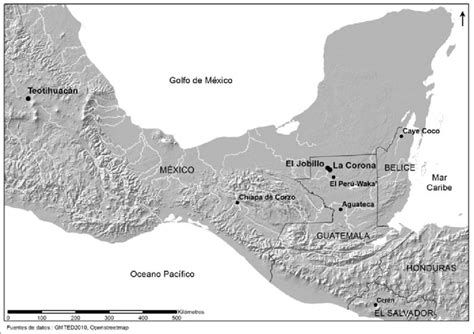 Mapa de Mesoamérica mostrando los sitios arqueológicos mencionados en ...