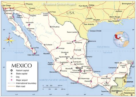 Mapa de México con nombres, República Mexicana | Descargar e Imprimir Mapas