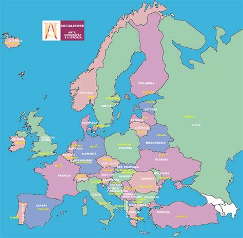 ¿Mapa de países de Europa? | Yahoo Respuestas
