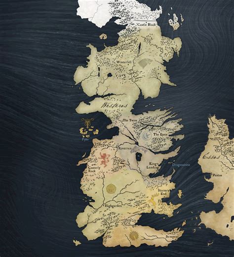 Mapa de Poniente en Game of Thrones – Blog Hogwarts