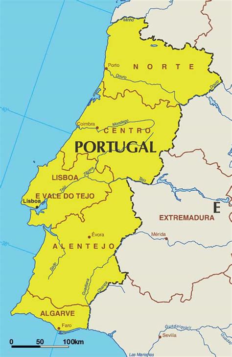 Mapa de Portugal   Ache Tudo e Região