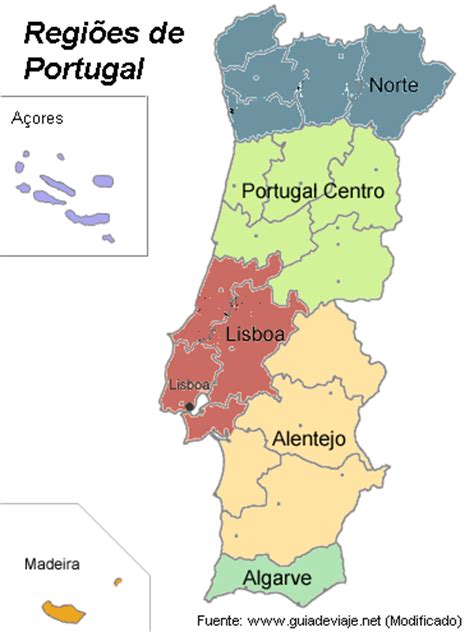 Mapa De Portugal Regiões Administrativas | thujamassages