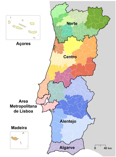 Mapa de Portugal: turismo, geografia, divisões políticas e ...