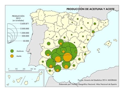 Mapa de producción de aceituna y aceite. 2013. España. en ...