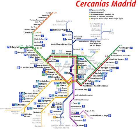 Mapa de Red de Cercanías Madrid 2009   mapa.owje.com
