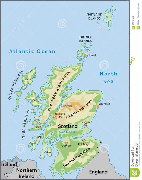 Mapa de Scotland ilustração do vetor. Ilustração de ...