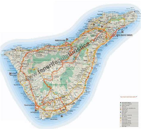 Mapa de Tenerife   Islas Canarias