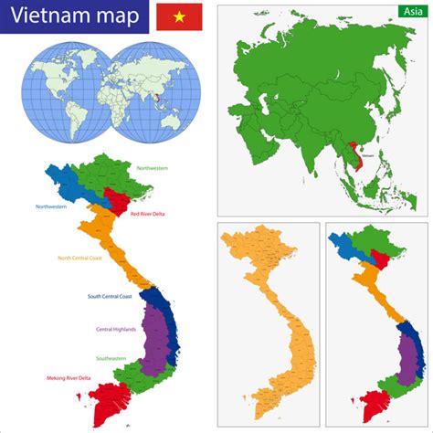 Mapa de vietnam | Vector Premium
