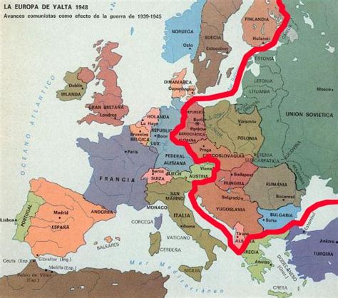 Mapa del Bloque Comunista Europeo 1939 1945