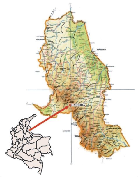 Mapa del Departamento de Norte de Santander, Colombia ...