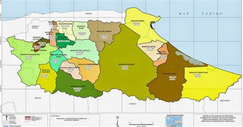 Mapa del Estado Miranda con todos sus municipios