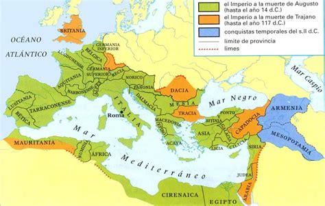 Mapa del Imperio Romano en el siglo II. Entrada  El imperio romano   6 ...