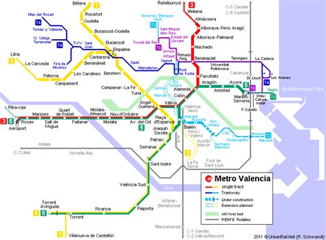 Mapa del Metro de Valencia para Descarga | Mapa Detallado ...