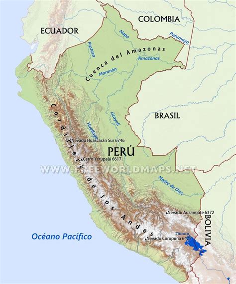 Mapa del Perú   Geografía de Perú