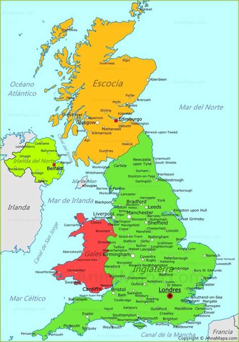 Mapa del Reino Unido   Geografia moderna