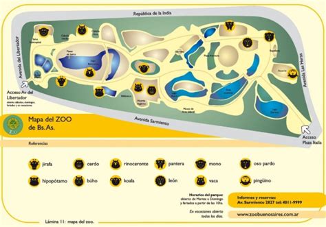 Mapa del zoológico de Palermo   Turismo.org