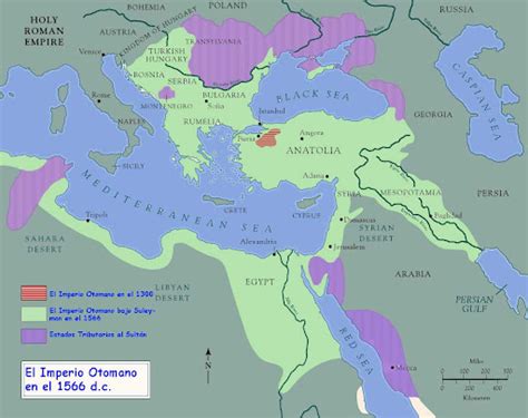 Mapa   El Imperio Otomano en el Siglo XVI – La Expansión de Solimán el ...